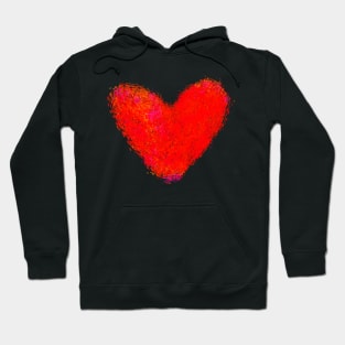 Red Heart Minimalist valentines day Hoodie